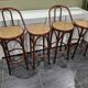 Set of 4 vintage cane bistro stools