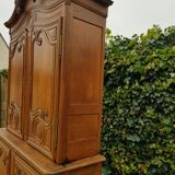 Buffet two bodies in solid oak cauchois