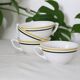 Set of 4 ceramic cups, bistro type, French manufacture