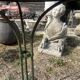 Garden table with a cast iron base