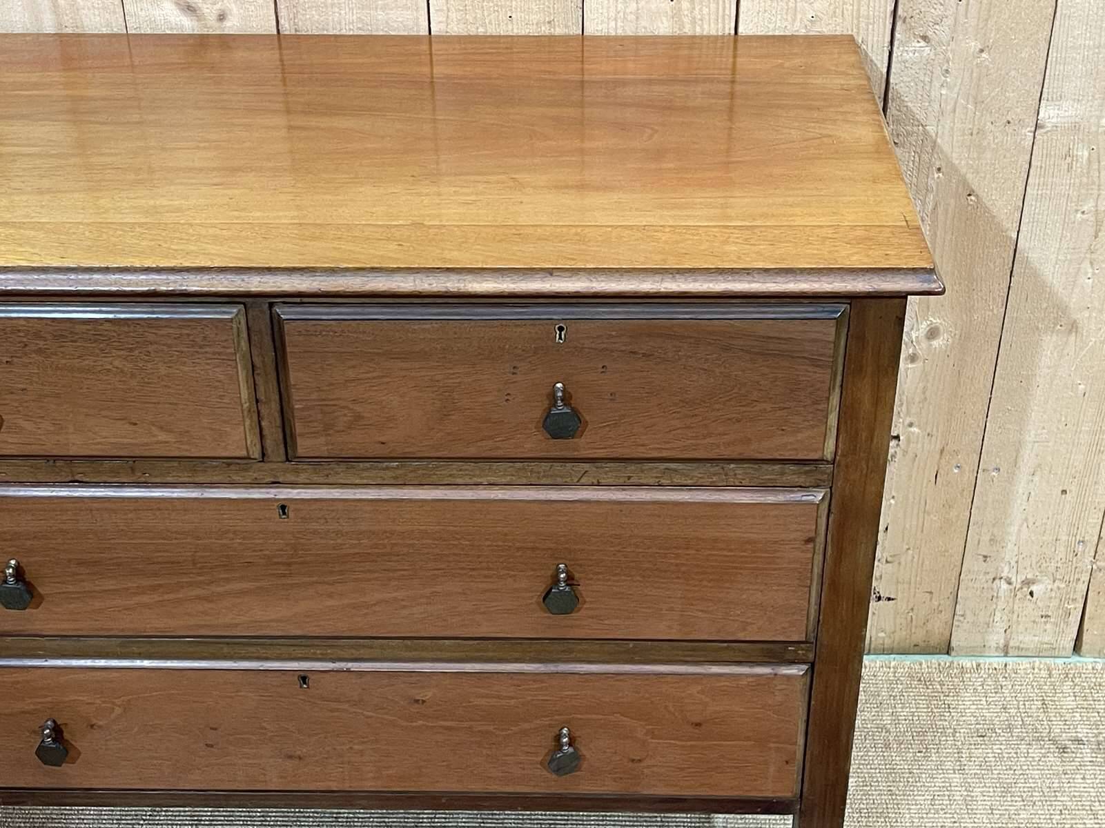 1930s English mahogany chest of drawers