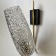 Gold metal and chiseled glass wall lamp