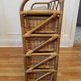 Rattan chest of drawers