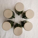 Set of 6 green mazagrans