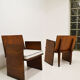 Paire de fauteuils moderniste acajou 1920/30