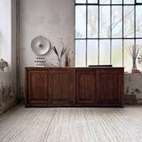 XL oak workshop sideboard with sliding doors from 1900