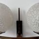 Vintage brass and opaline wall lamp, Arlus, France 1960s
