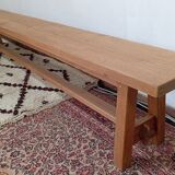 Solid oak farmhouse bench 250 cm