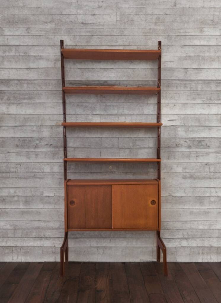 Teak shelving unit, Vintage Scandinavian 1960s