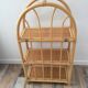 1970s rattan bamboo shelf
