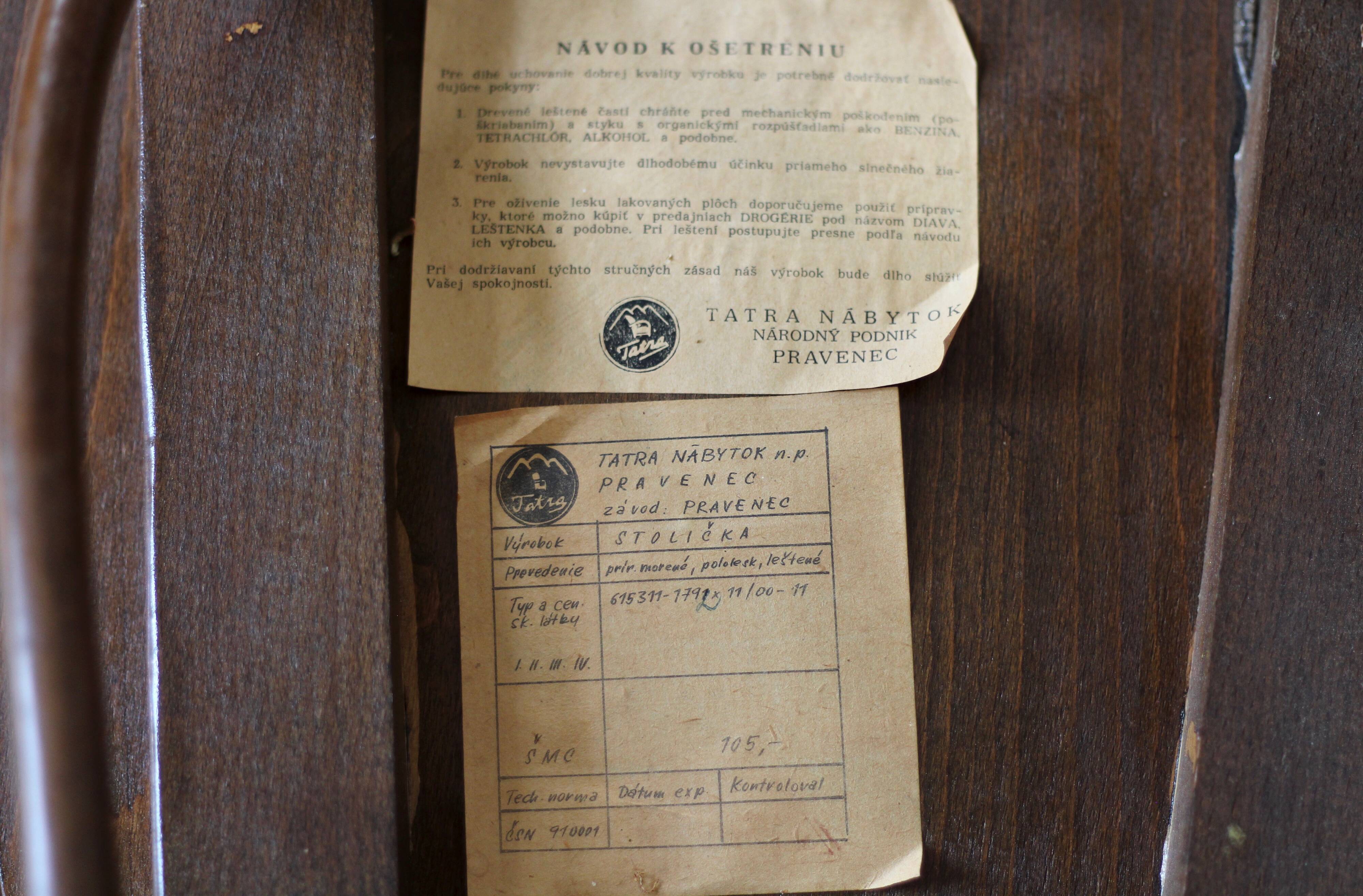 Set of Four Dining Chairs from Tatra Nabytok, Czechoslovakia, 1960s