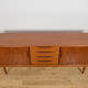 Mid-Century Large Teak Tambour Door Sideboard, Denmark, 1960s