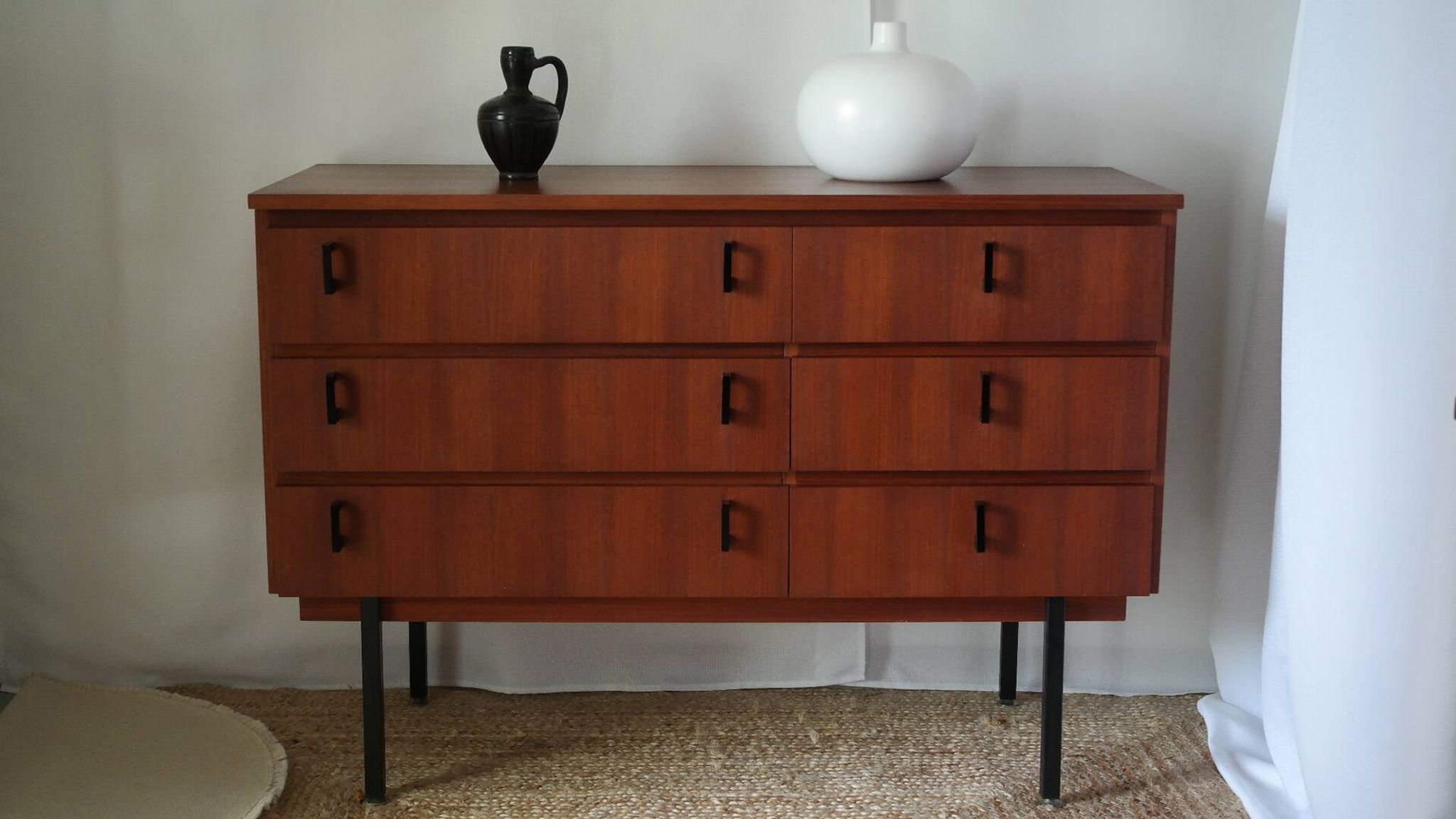 Commode coiffeuse Danoise en teck vintage 1960