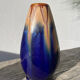 Vase belge en grès flammé bleu et beige