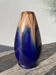 Belgian vase in blue and beige flamed stoneware