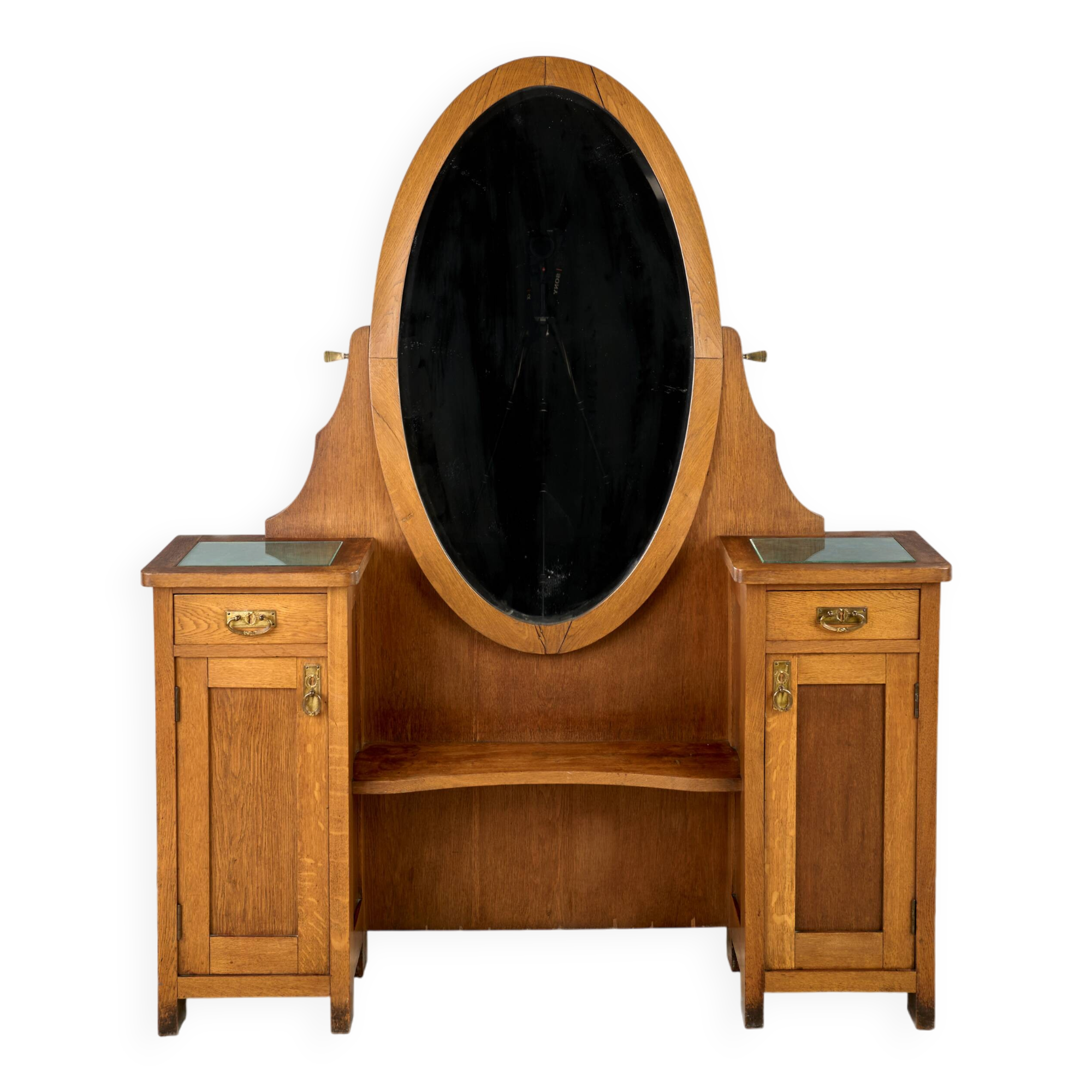Antique Wooden Vanity, 1920s, Czechoslovakia