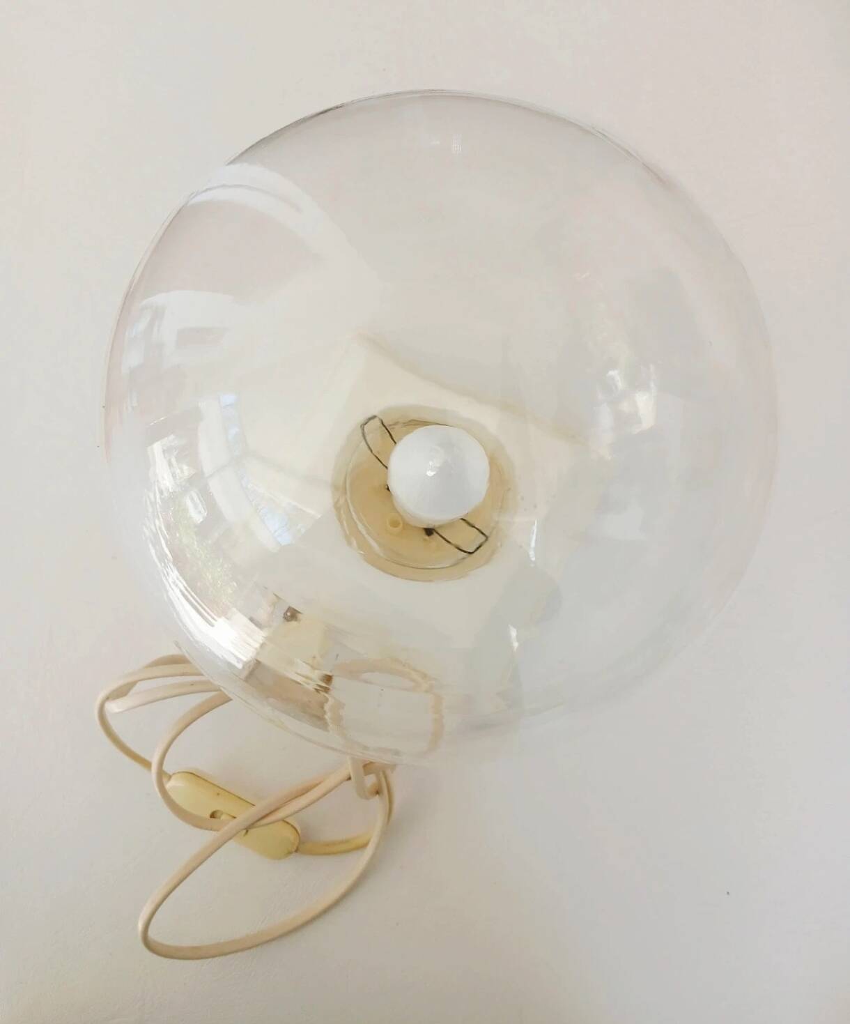 Vintage glass globe lamp from the 70s and 80s.