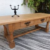 Solid oak farmhouse coffee table