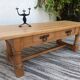 Table basse de ferme en chêne massif