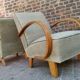 Pair of armchairs by Jindrich Halabala for Thonet 1950. Art deco