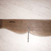 Porte manteaux en bois 4 patères fleurs gris