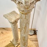 Carved wooden columns Corinthian capital