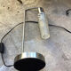 Metal table lamp and vintage glass tulip