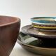 Vintage ceramic pottery salad bowl, signed, Berber work