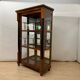 Biedermeier Vitrine in Walnut & Brass with Three Sides Glazed, South Germany, 1830