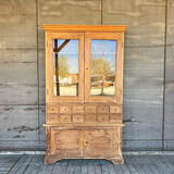 Old display cabinet in raw wood