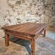 Table basse ancienne française en noyer avec tiroir – XIXe siècle, vers 1850