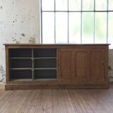 Enfilade meuble de métier chêne coulissant XL