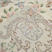 Light Yellow & Brown Turkish Rug, 114x204Cm