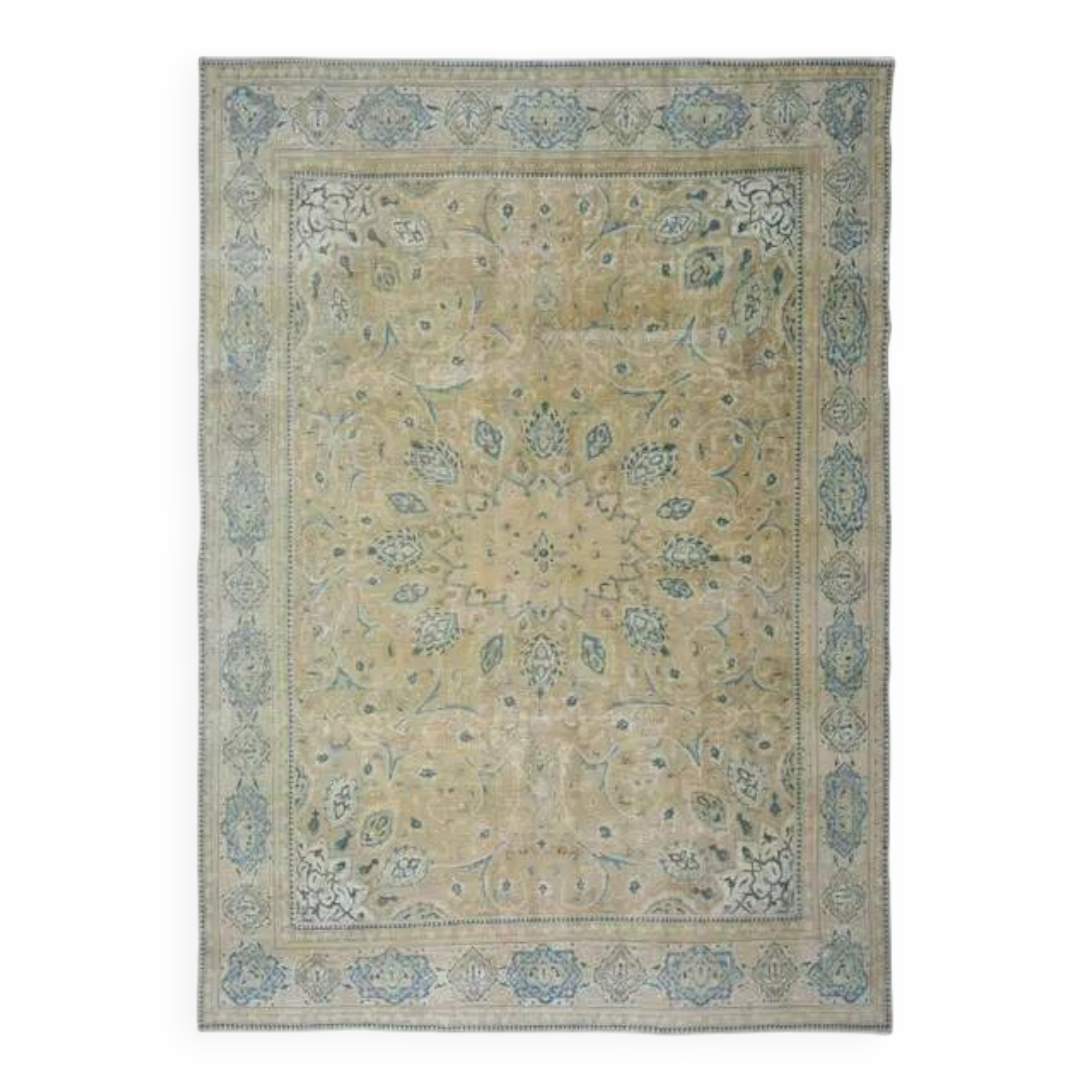 Tapis en laine persan fait à la main vintage des années 1970 276x400