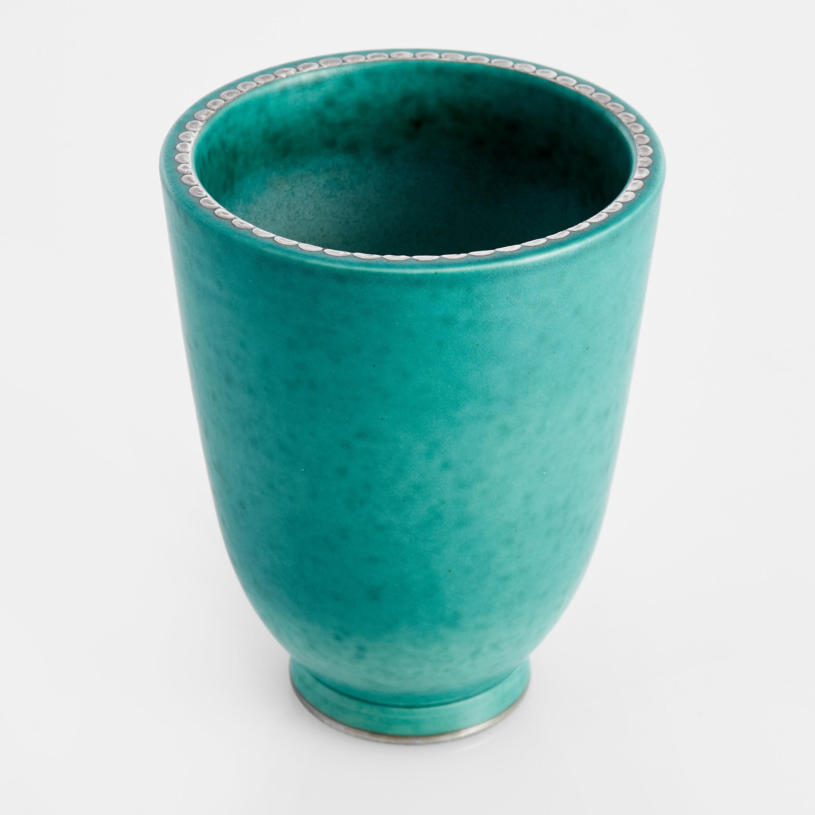 Vase Wilhelm Kage "argenta" for Gustavsberg Sweden 1945