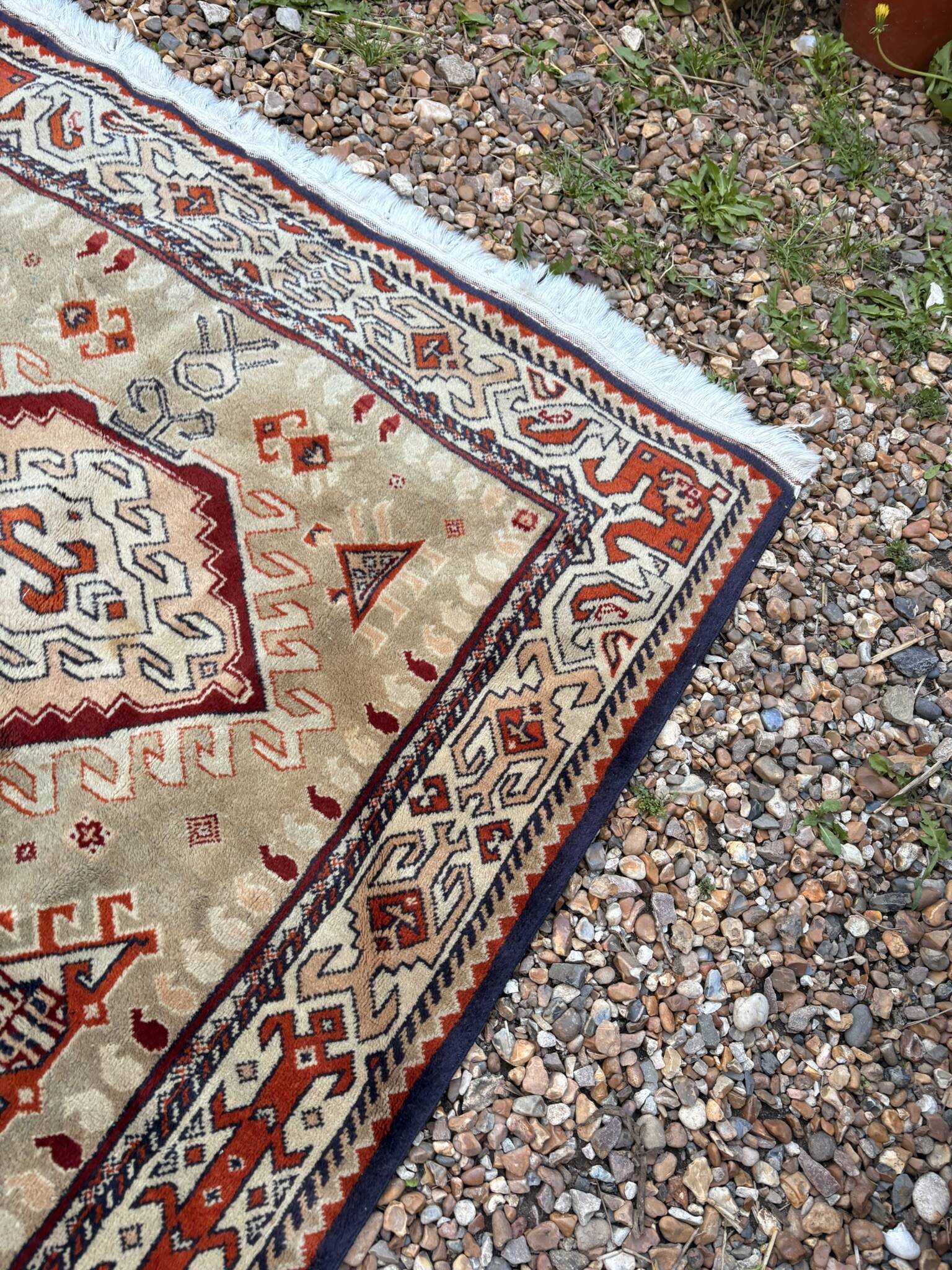 Authentic handmade Shirvan rug 155x100 cm pure Caucasian wool