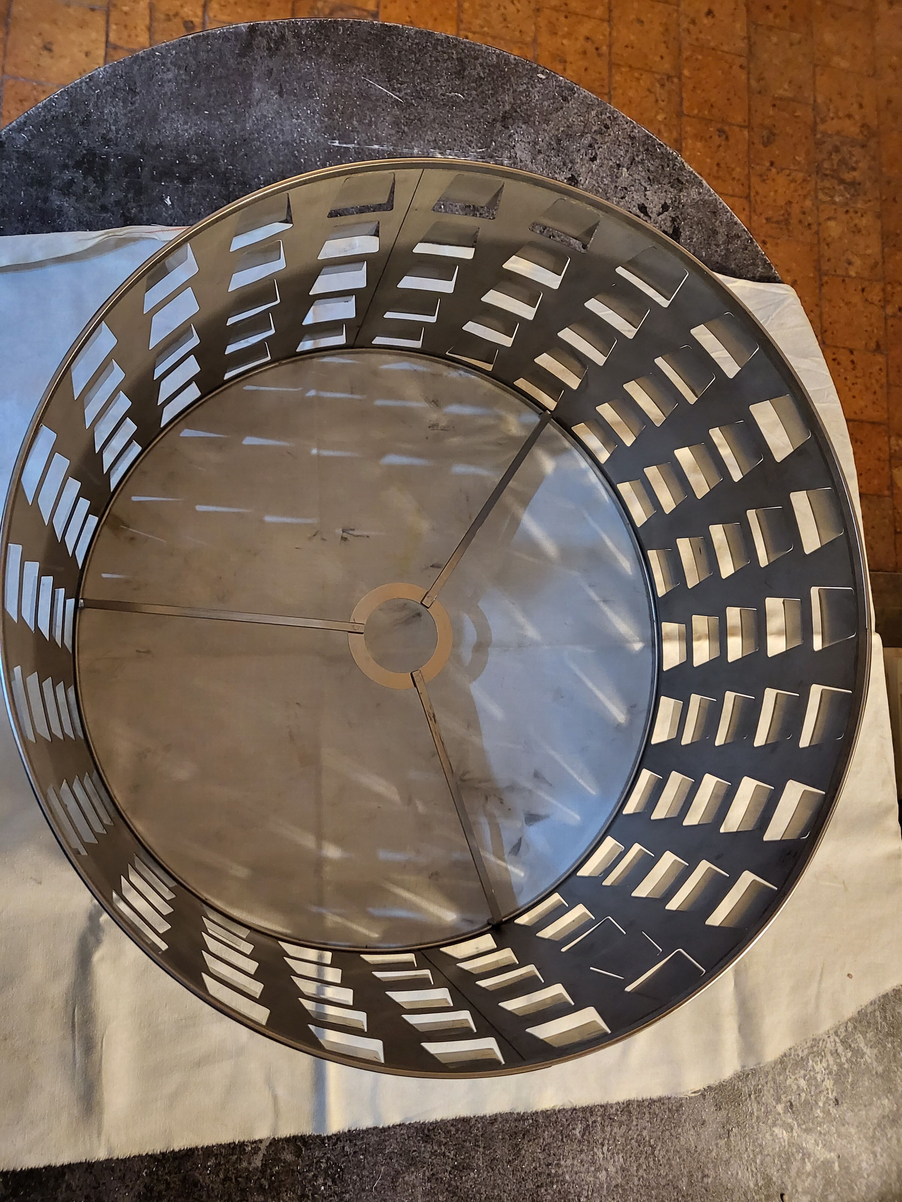 Chrome drum shade 1970