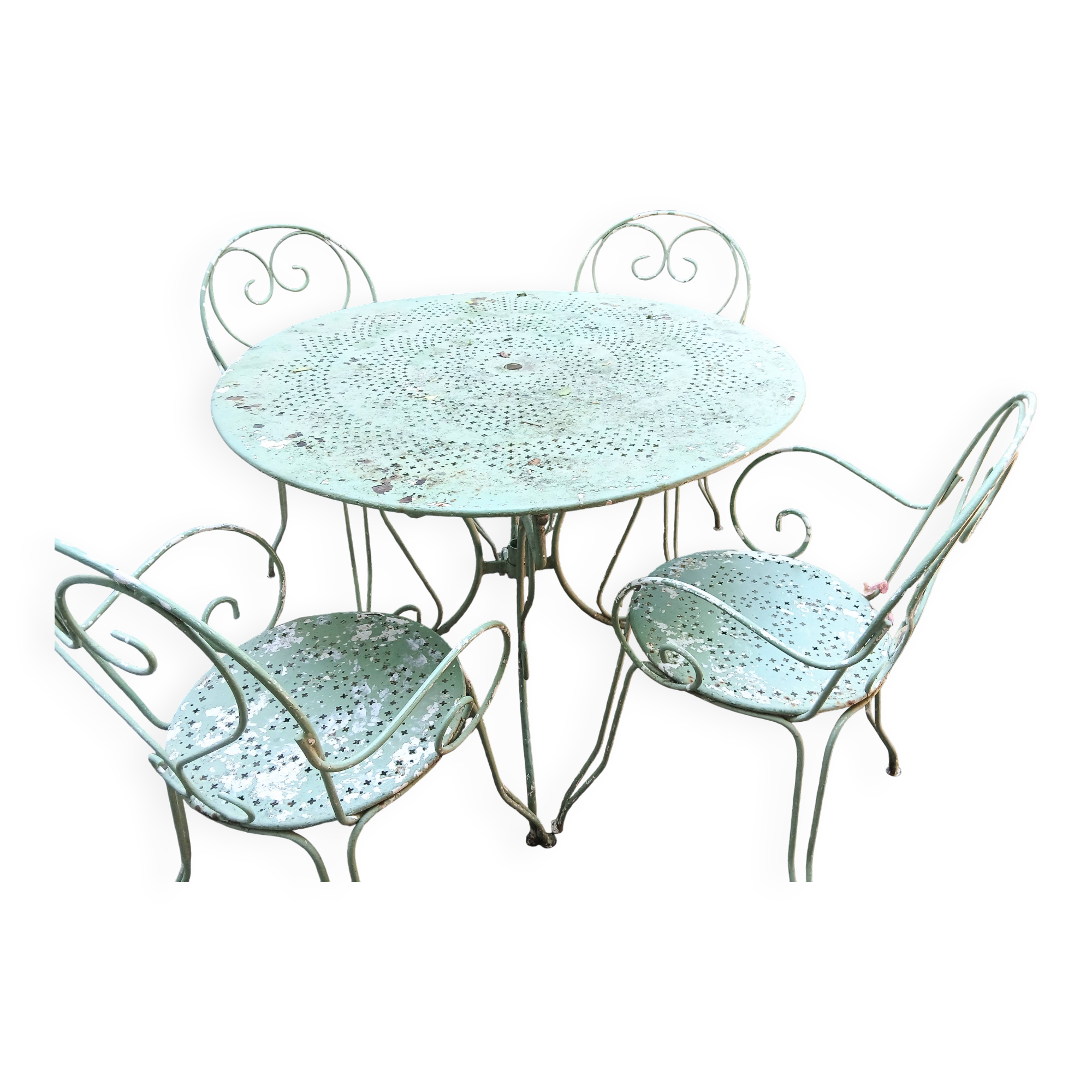 Wrought iron garden table