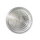 Portuguese mid century clear swirl glass flush mount bathroom light lamp 1960s