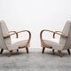 1930 Jindrich Halabala Bentwood Armchair in Beige