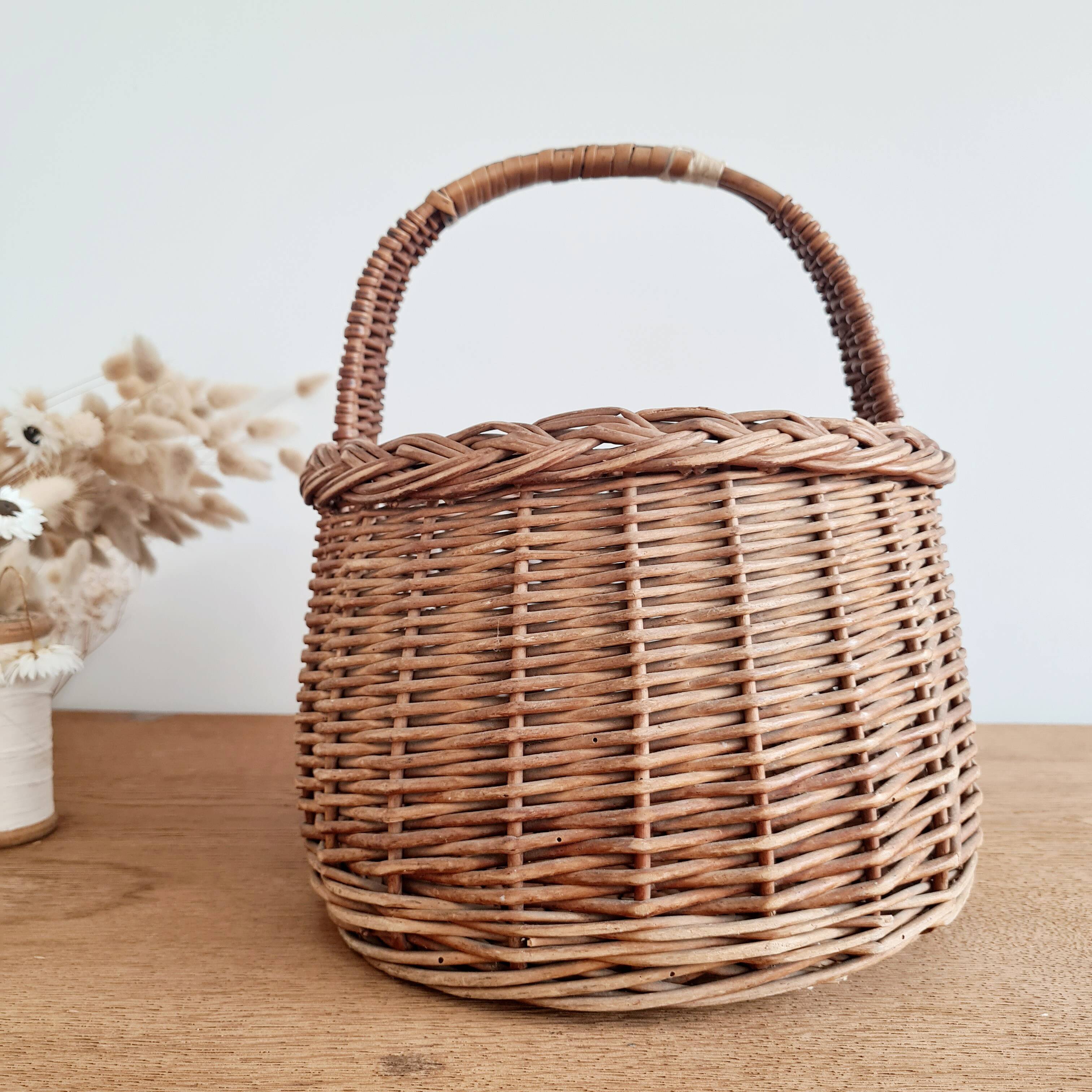 Vintage wicker basket