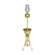 Art nouveau floor lamp with alabaster top - gold