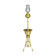 Art nouveau floor lamp with alabaster top - gold
