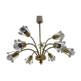 Lustre à 9 flammes, Emil Stejnar, Autriche, années 1950
