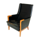 Fauteuil en cuir patiné, Suède, 1960