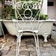 White cast iron garden chair no. 2