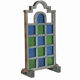Screen art deco wood and glass colores piece of origin india