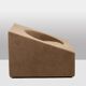 Pair of beige mohair fabric cube armchairs. Contemporary.