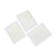 Trio de napperons rectangulaires en coton jaune pâle et broderies crochet