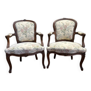 Paire de cabriolets louisXV